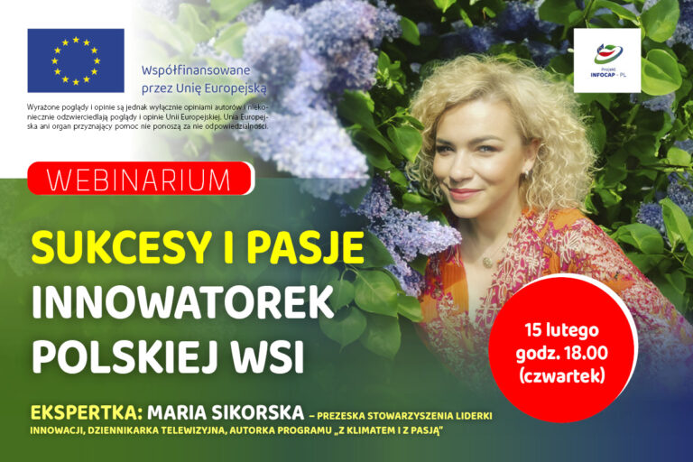 Innowatorki polski wsi - webinarium - infografika